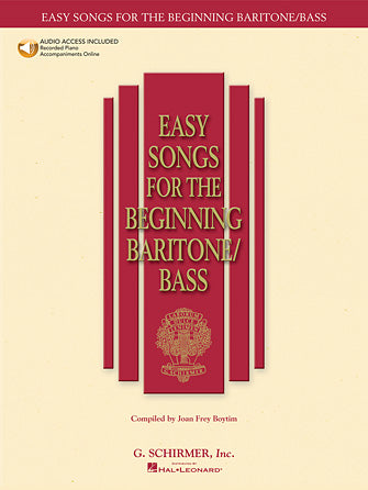 Various - Easy Songs for the Beginning Baritone/Bass - Vocal Anthology