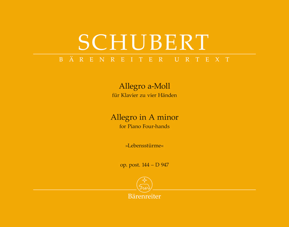 Schubert - Allegro for Piano Four-hands in A minor Op. post. 144 D 947 "Lebensstürme" - Piano 4 Hands