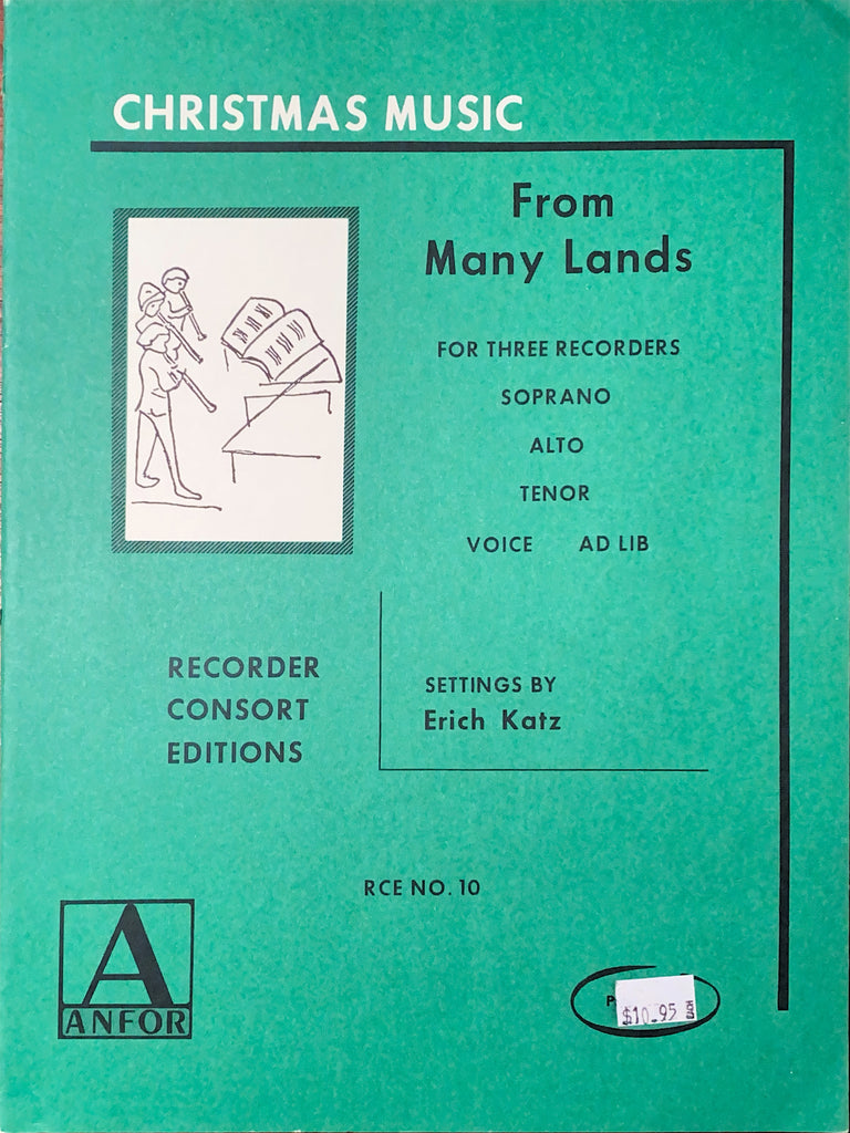 Katz - Christmas Music From Many Lands for Three Recorders (Soprano, Alto, Tenor) - Recorder Trio