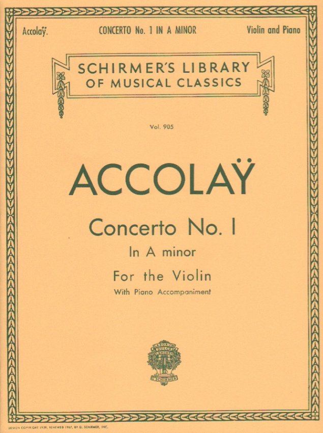Accolay, ed. Schill - Concerto No. 1 in A Minor - Violin and Piano