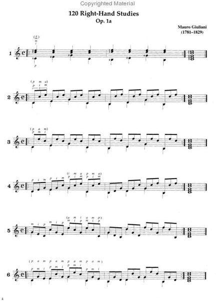 Giuliani, eds. Welch et al. - 120 Right-Hand Studies, Op. 1a - Guitar Method