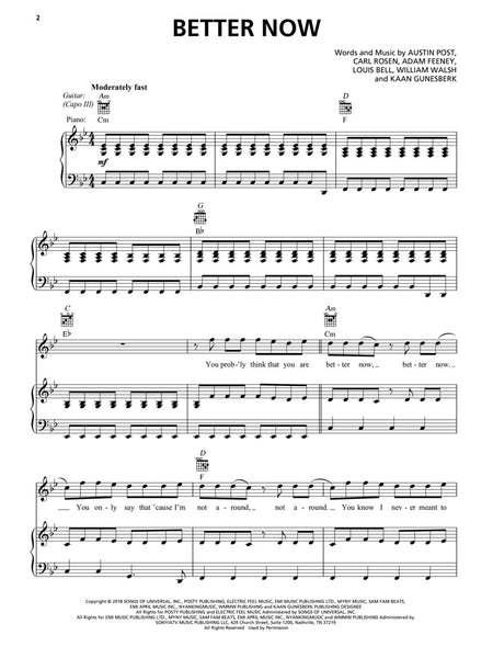 Various - Chart Hits of 2018-2019: 18 Hot Singles - Piano, Vocal, Guitar