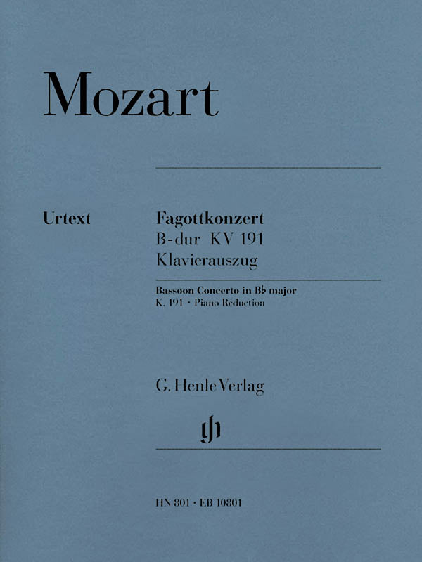 Mozart, ed. Herttrich – Bassoon Concerto in Bb Major, K. 191 – Bassoon and Piano