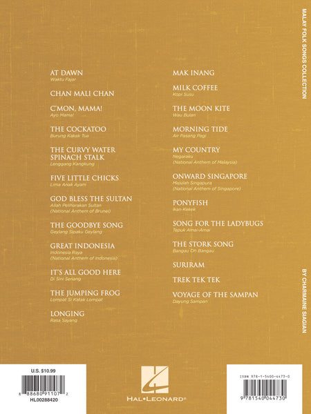 Siagian, arr. - Malay Folk Songs Collection - Piano