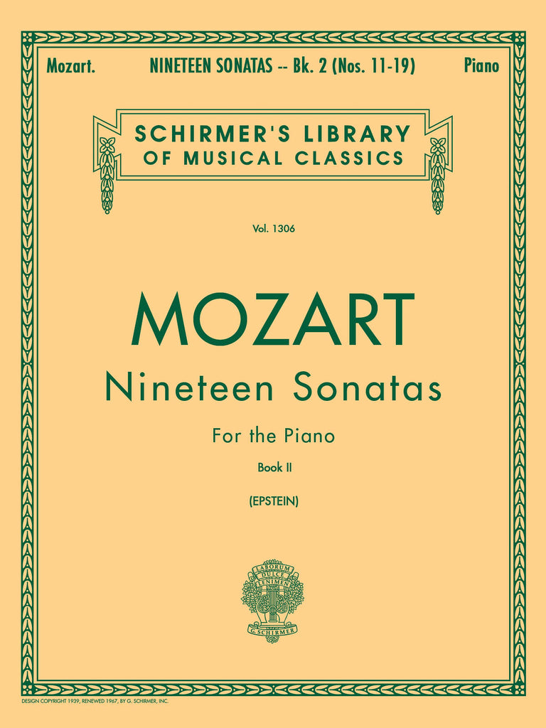 Mozart, ed. Epstein – 19 Sonatas, Book 2 – Piano