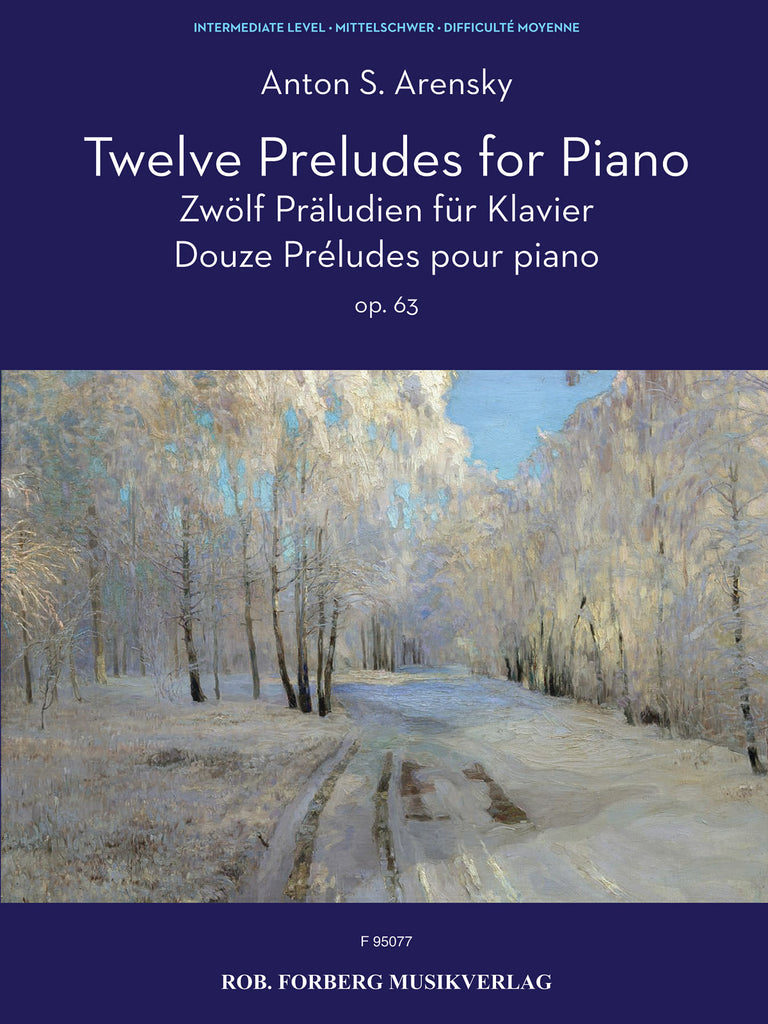 Arensky – Twelve Preludes, Op. 63 – Piano