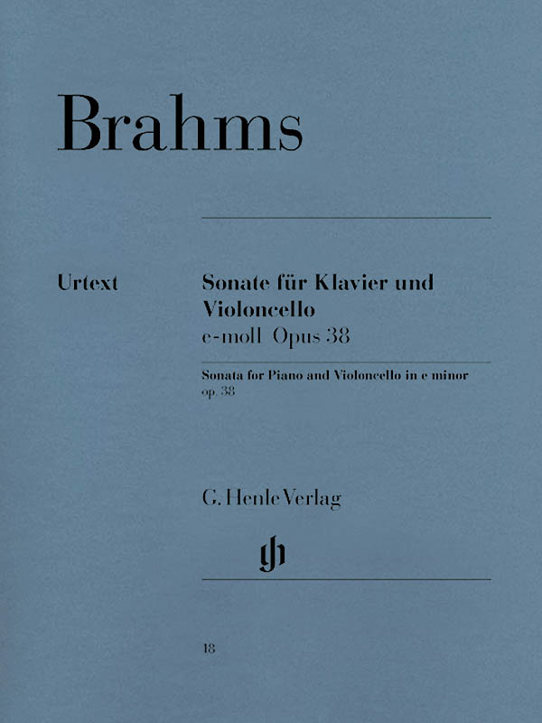 Brahms - Cello Sonata in E Minor, Op. 38 - Cello and Piano