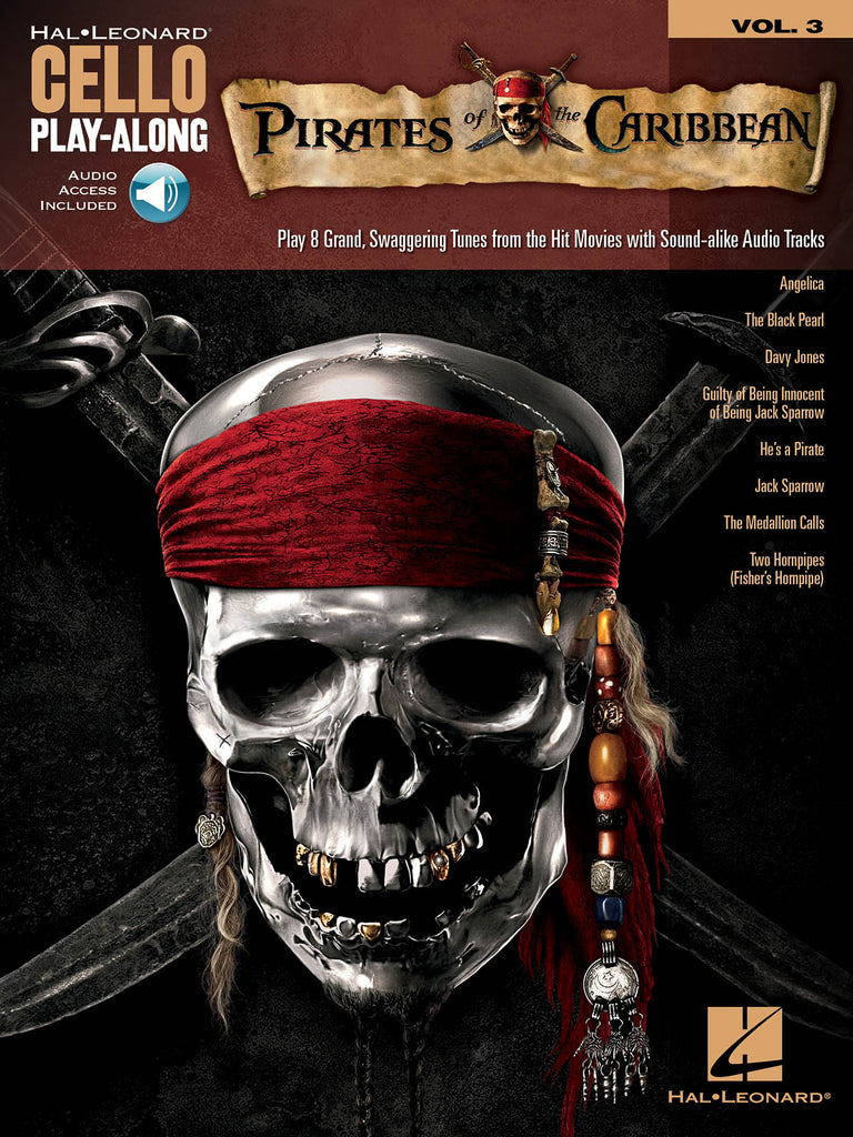 Hal Leonard Cello Play-Along, Vol. 3: Pirates of the Caribbean (w/Audio Access) - Cello Solo