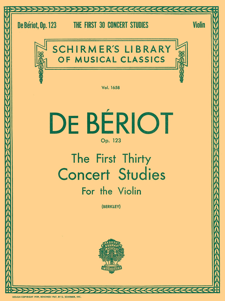 Beriot - First 30 Concert Studies - Violin Method
