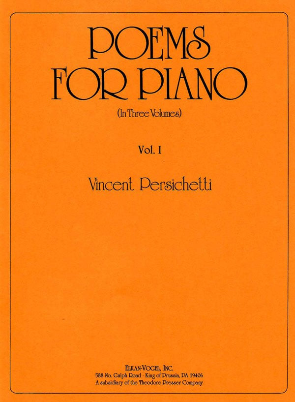 Persichetti – Poems for Piano, Vol. I – Piano