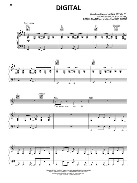 Imagine Dragons - Origins - Piano, Vocal, Guitar