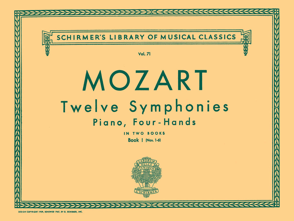 Mozart - 12 Symphonies, Vol. 1 - Piano, 4 Hands