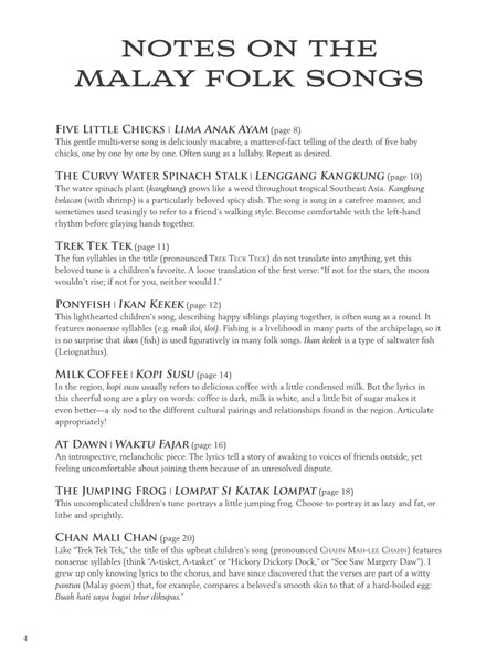 Siagian, arr. - Malay Folk Songs Collection - Piano