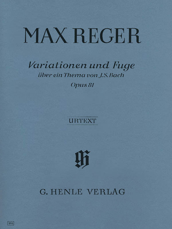 Reger – Variations and Fugue on a Theme by J.S. Bach, Op. 81 – Piano