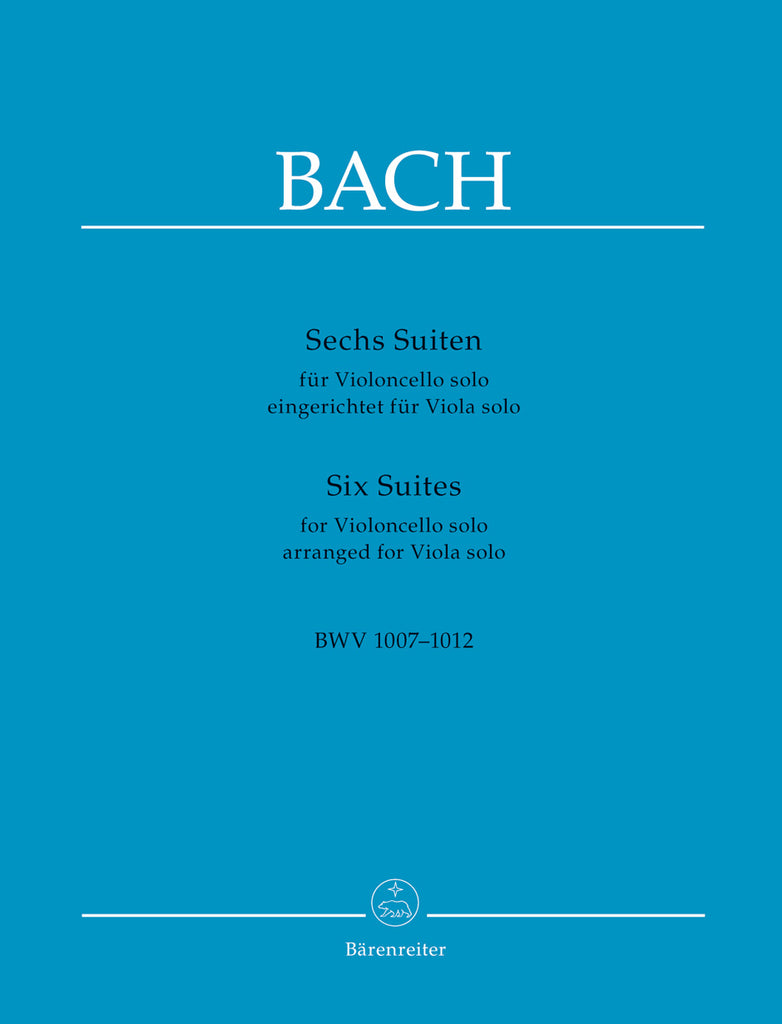 Bach - Six Suites for Violoncello solo BWV 1007-1012, arr. for Viola Solo - Viola Solo