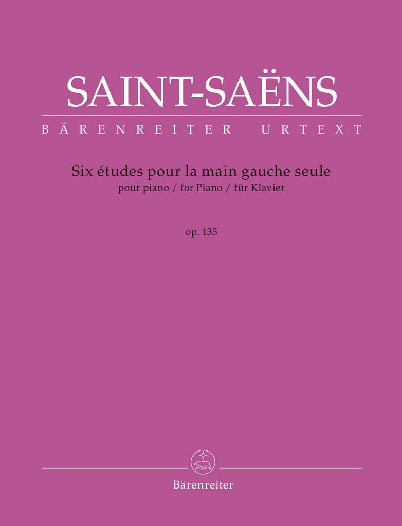 Saint-Saëns - Six Études pour la main gauche seule for Piano Op. 135 R 54 - Piano