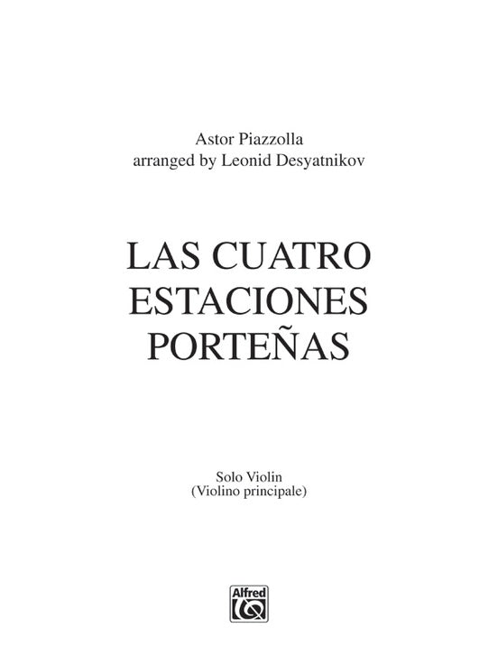 Piazzolla, arr. Desyatnikov - The Four Seasons - Violin Solo