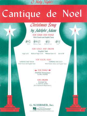 Adam, arr. Steiner- Cantique de Noel (O Holy Night) - Piano
