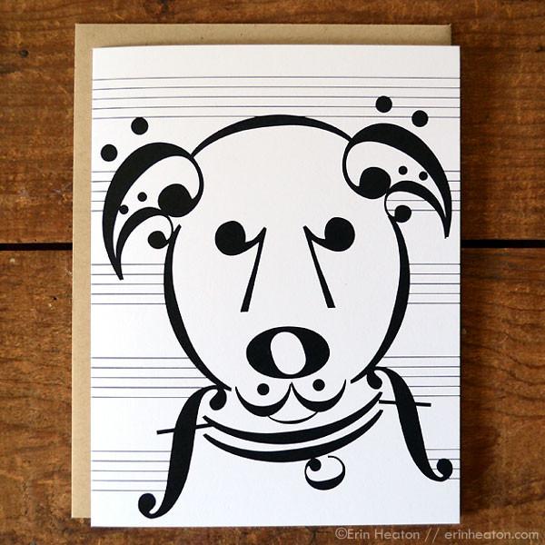 Uke Dog Birthday Card