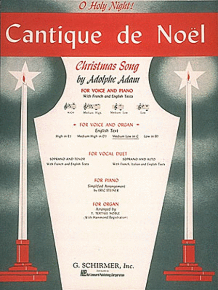 Adam, ed. Stickles - Cantique de Noel - Medium-Low Voice and Organ
