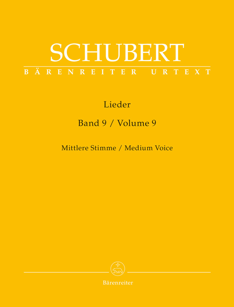 Schubert, ed. Durr – Lieder, Vol. 9 – Medium Voice and Piano