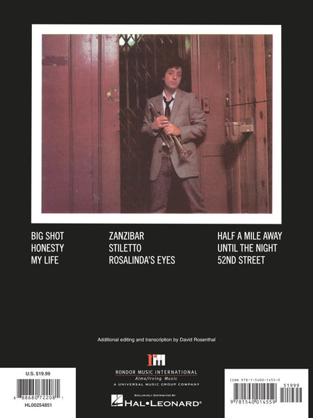 Joel, arr. Rosenthal - Billy Joel: 52nd Street - Piano, Vocal, Guitar