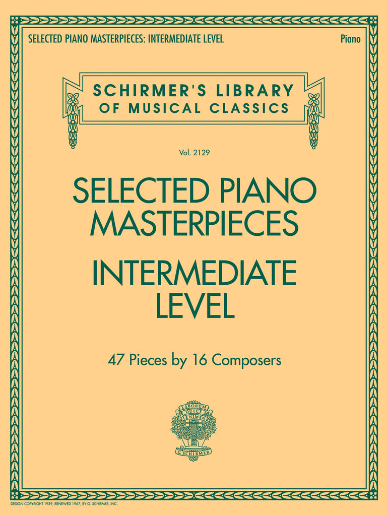 Various - Selected Piano Masterpieces, Intermediate Level - Piano Solo