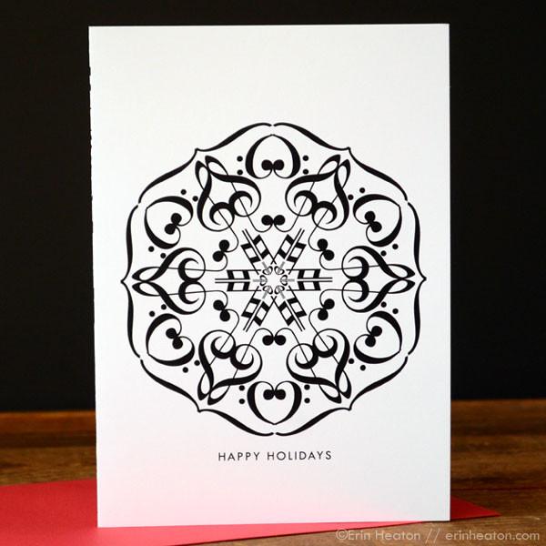 Snowflake #2 Christmas Card - Box of 10