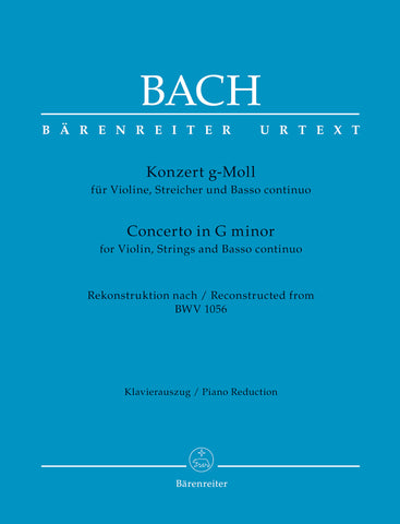 Bach – Concerto for Violin, Strings and Basso Continuo in G Minor (Reconstructed from BWV 1056) – Violin and Piano