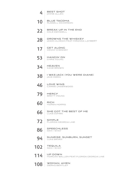 Various - Top Country Hits of 2018-2019: 18 Hot Singles - Piano, Vocal, Guitar