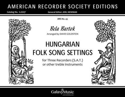 Bartok - Hungarian Folk Song Settings - Recorder Trio