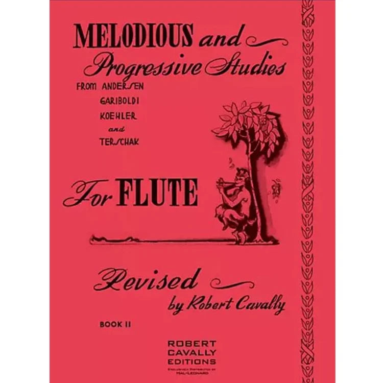 Cavally - Melodious and Progressive Studies for Flute, Book 2 - Flute/Piccolo Method