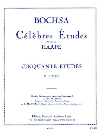 Bochsa - Famous Studies for the Harp – Fifty Studies, Op. 34 Vol. 1 - Harp