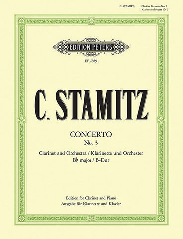 Stamitz - Concerto No. 3 in B flat major - Clarinet and Piano