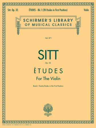 Sitt - Etudes for Violin, Op. 32 Bk. 1 - Violin