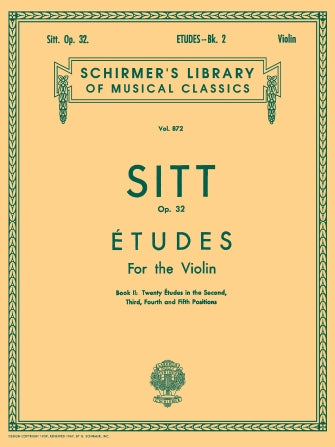 Sitt - Etudes for Violin, Op. 32 Bk. 2 - Violin