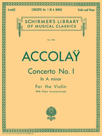 Accolay - Concerto No. 1 in A Minor - Violin and Piano
