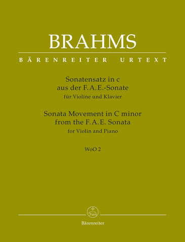 Brahms - Sonata Movement from the F.A.E. Sonata for Violin and Piano in C minor WoO - Violin and Piano