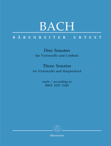 Bach - Three Sonatas for Violoncello and Harpsichord, according to BWV 1027-1029 - Cello and Harpsichord/Piano