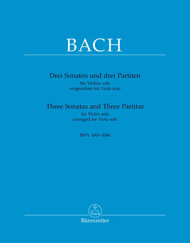Bach - Three Sonatas and Three Partitas for Violin solo BWV 1001–1006 arranged for Viola - Viola Solo