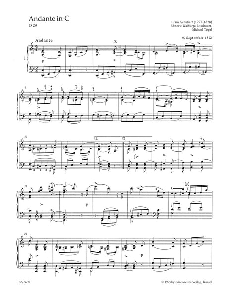 Schubert, ed. Topel - Easy Piano Pieces and Dances (with fingering) - Piano