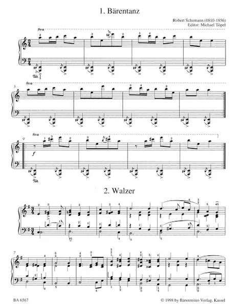 Schumann, ed. Topel - Easy Piano Pieces and Dances (with fingering) - Piano