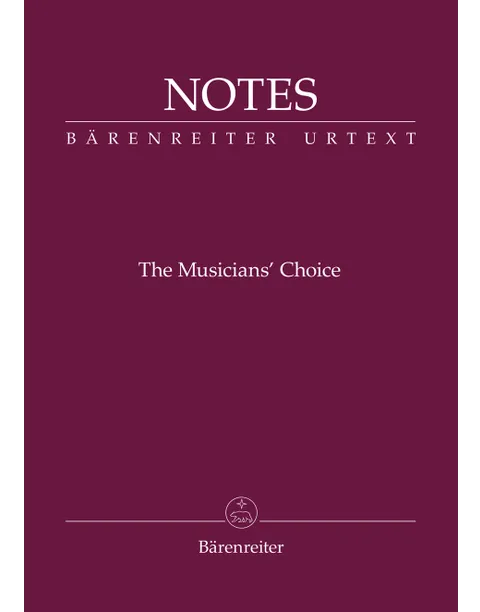 Notes:The Musician's Choice (Bärenreiter notebook with a cover in Beethoven burgundy)