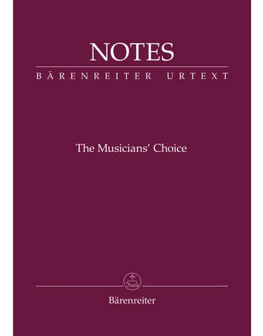 Notes:The Musician's Choice (Bärenreiter notebook with a cover in Beethoven burgundy)