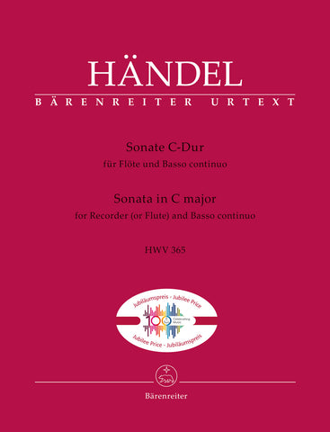 Handel - Sonata for Flute (Recorder) and Basso continuo in C major (HWV 365) - Flute and Basso Continuo