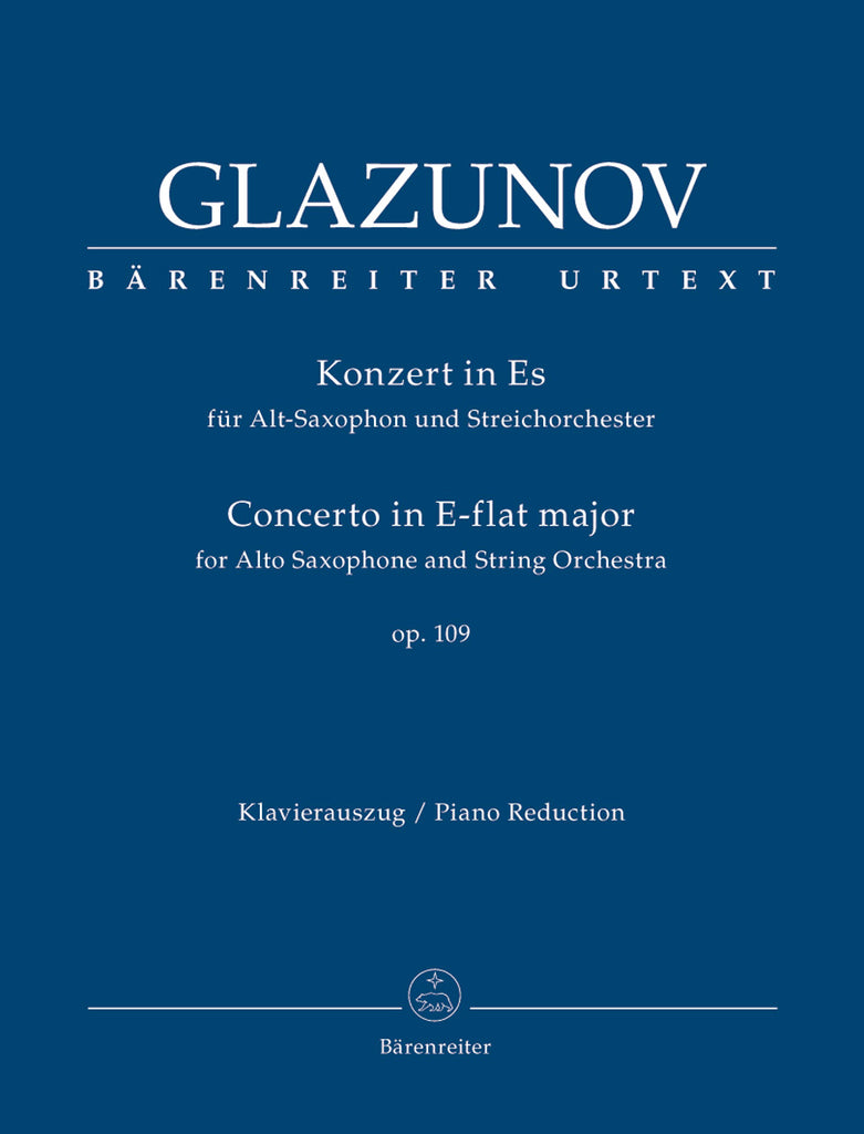 Glazunov - Concerto for Alto Saxophone in E-flat major, op. 109 - Alto Saxophone and Piano