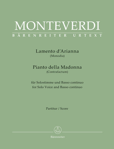 Monteverdi - Lamento d'Arianna (Monodia) / Pianto della Madonna (Contrafactum) - Solo Voice and Basso continuo