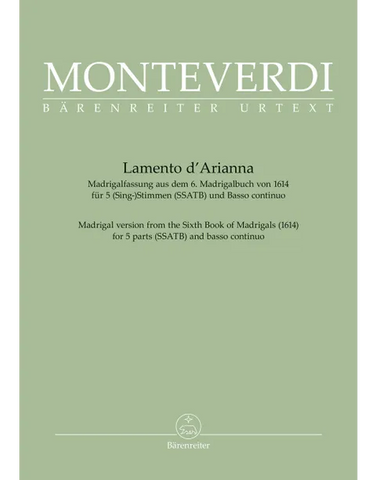 Monteverdi - Lamento d'Arianna - SSATB and basso continuo