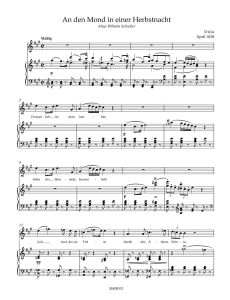 Schubert - Lieder, Vol. 11 - High Voice and Piano
