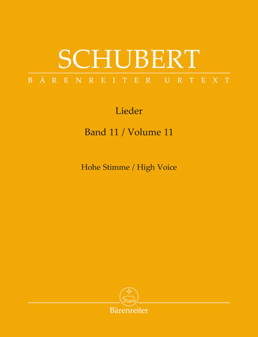 Schubert - Lieder, Vol. 11 - High Voice and Piano